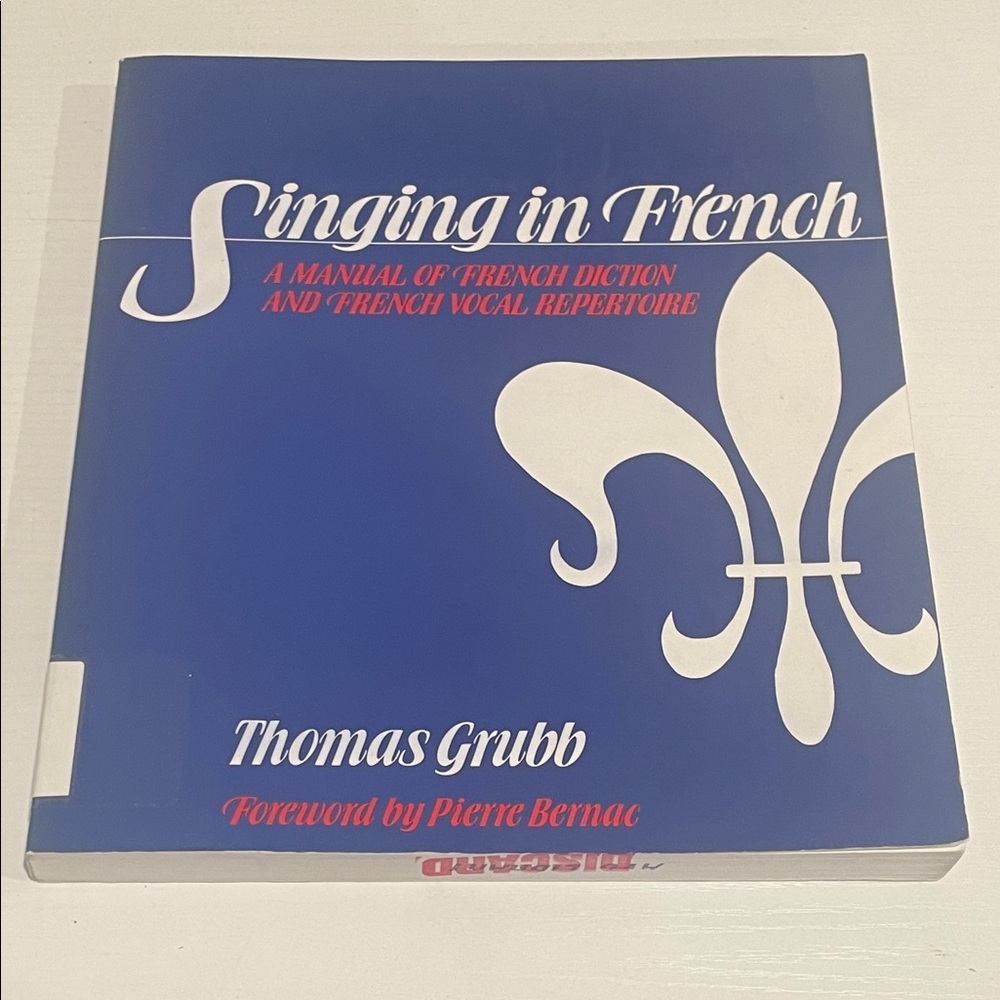 Singing in French Book